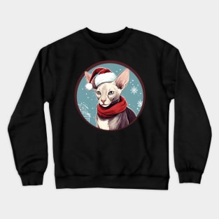 Cornish Rex Cat Xmas, Love Cats Crewneck Sweatshirt